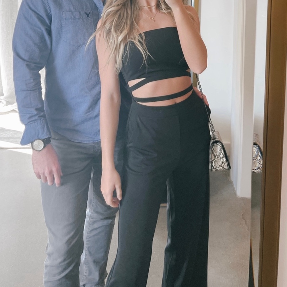 black jumpsuit